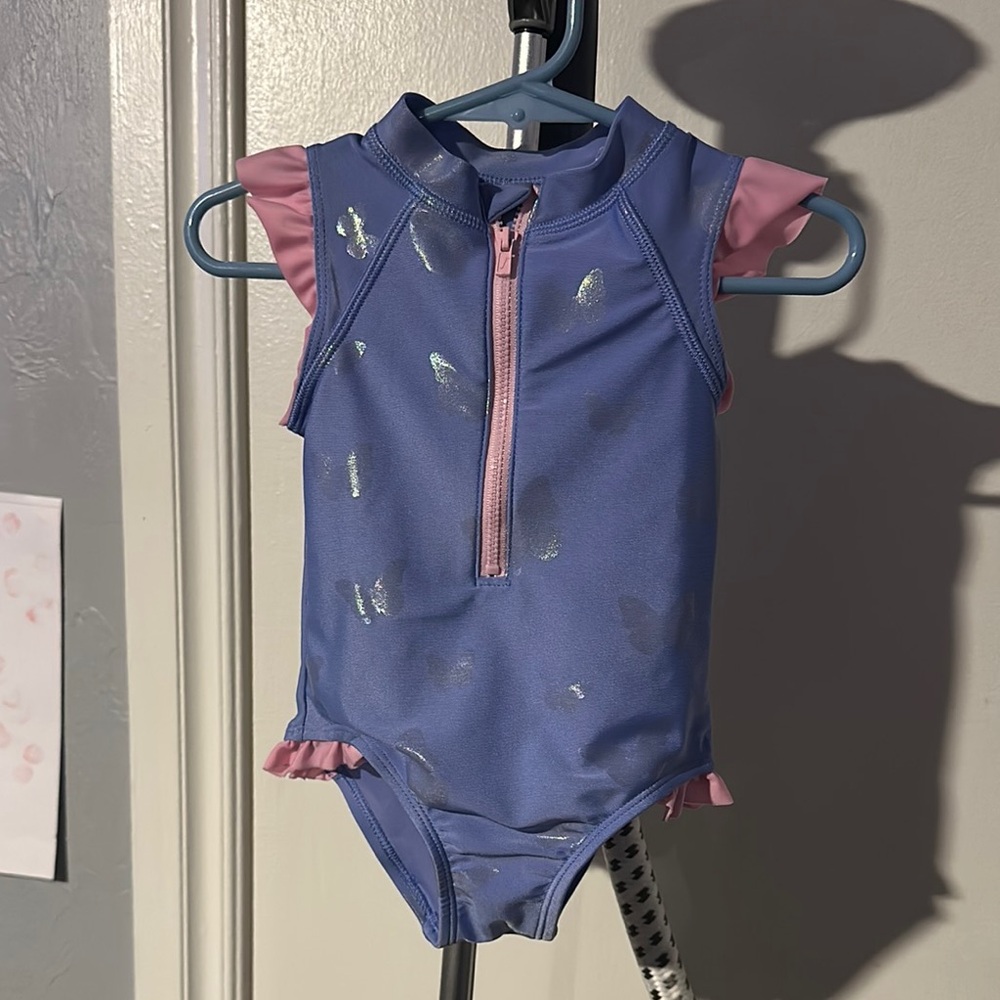 Floatimini Kids Swim One Piece - Purple and Pink